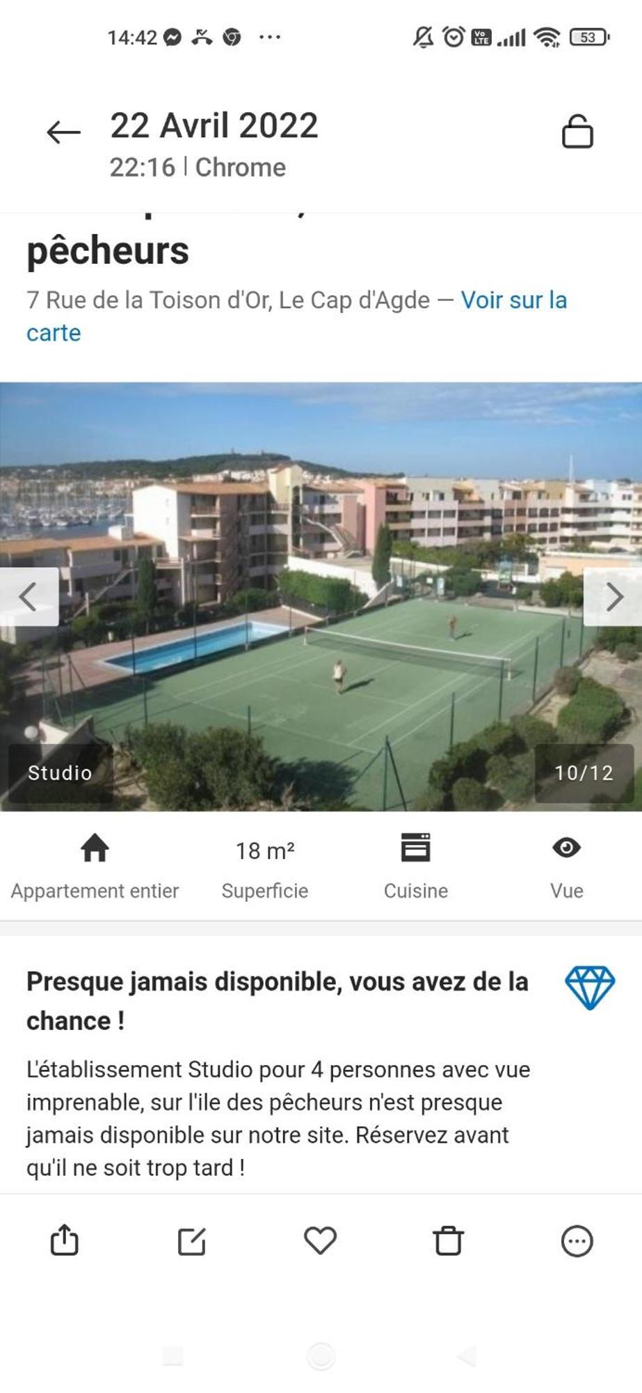 Studio Cabine Ile Des Pecheurs Cap D'Agde Tennis Exterior photo